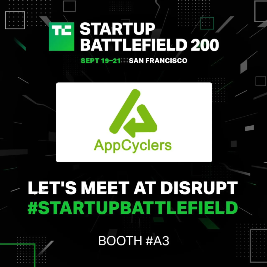 AppCyclers selected for the 2023 TechCrunch Startup Battlefield